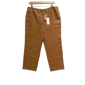 Reformation Justin Linen Pants in Barley size 12 NWT